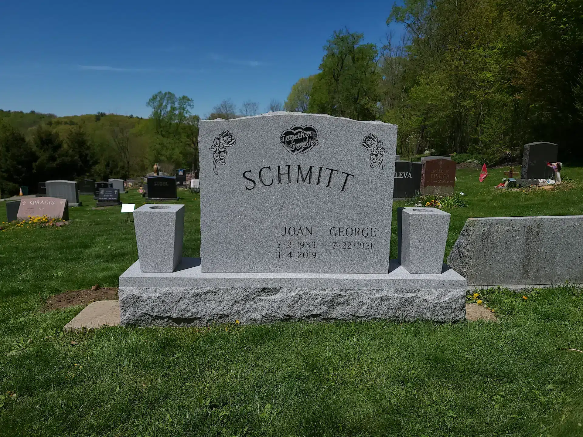 Granite Upright Monument hand-carved by Upright Monument Shop in NJ — image 1